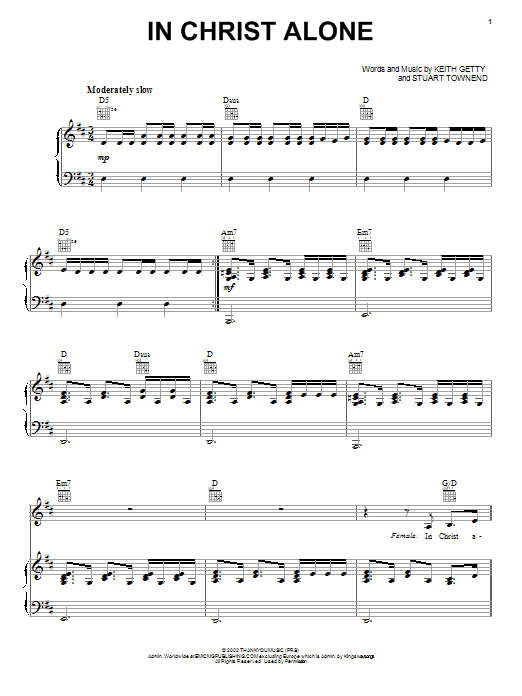 Learn to play Avalon In Christ Alone sheet music for Piano, Vocal & Guitar (Right-Hand Melody) in minutes. Avalon In Christ Alone sheet music notes and chords. Download Printable PDF.