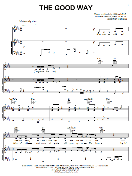 Avalon The Good Way sheet music notes and chords. Download Printable PDF.