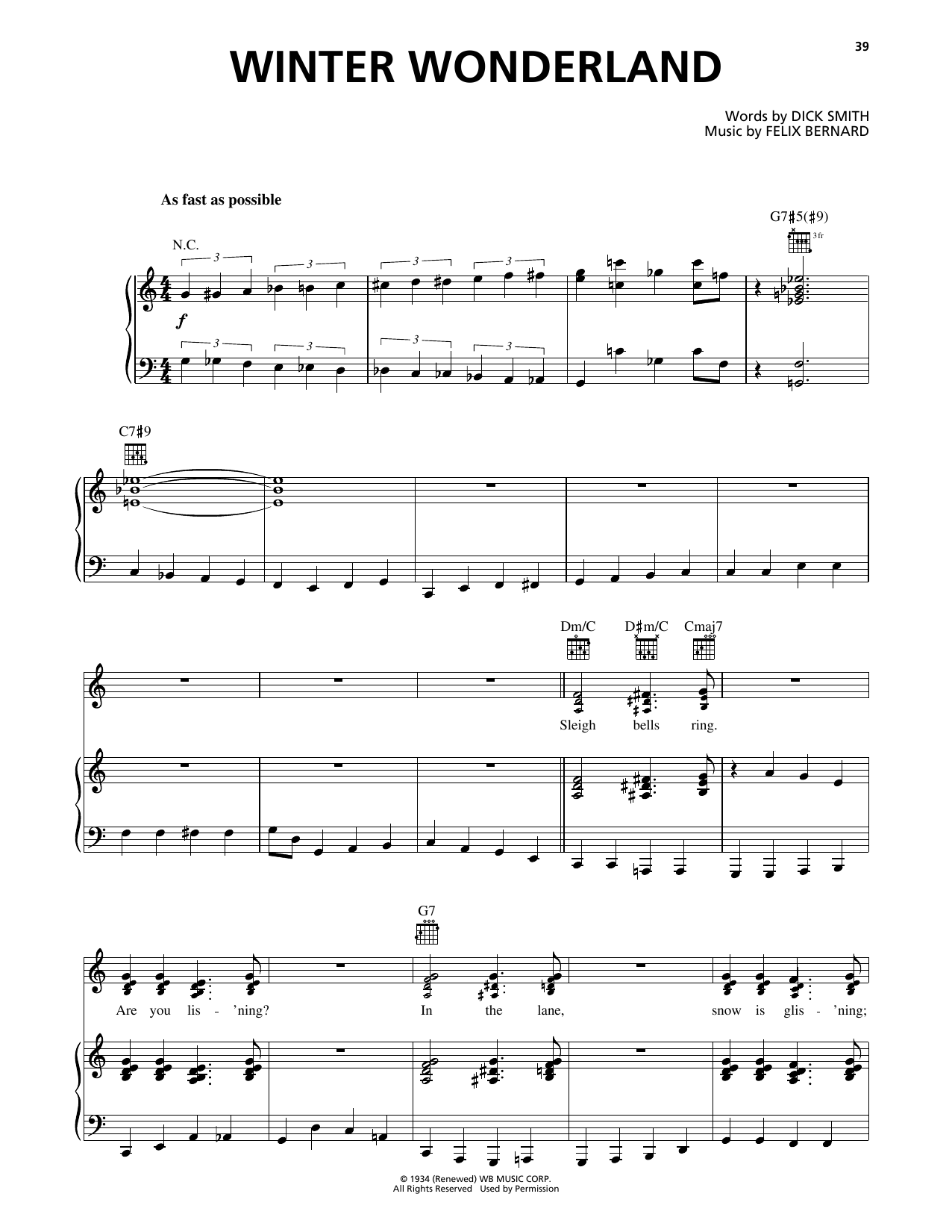 Avalon Winter Wonderland sheet music notes and chords. Download Printable PDF.