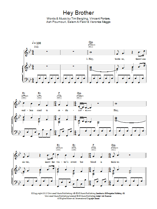 Hey Brother Sheet Music By Avicii Guitar Tab Download 6 Page Score 154606 7325
