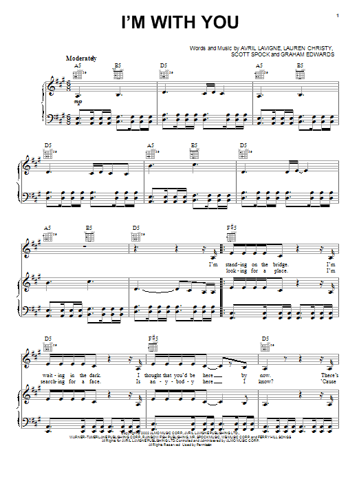 Learn to play Avril Lavigne I'm With You sheet music for Clarinet Solo in minutes. Avril Lavigne I'm With You sheet music notes and chords. Download Printable PDF.