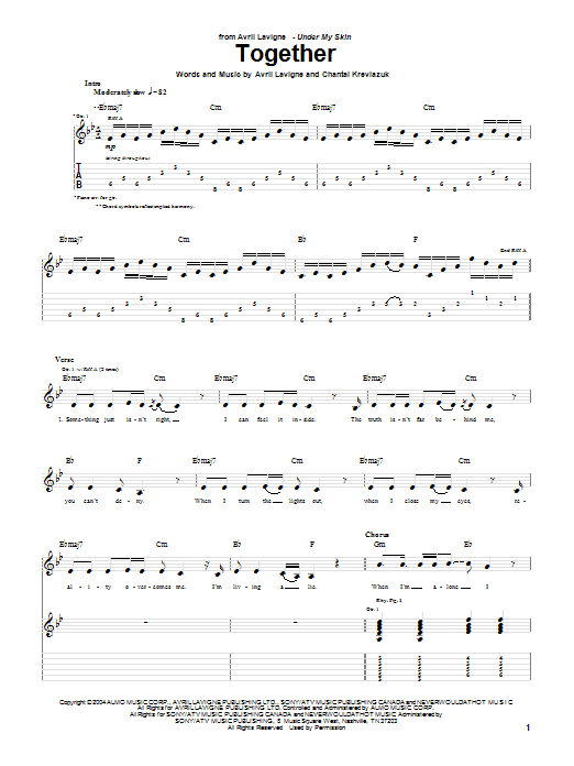 Avril lavigne chords