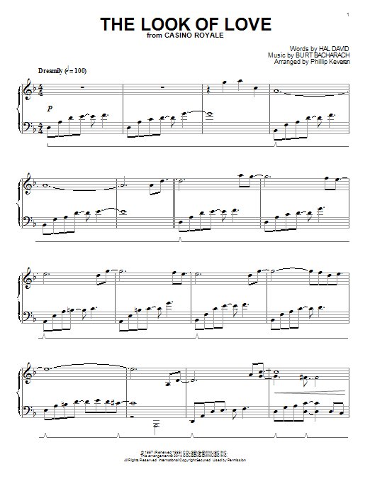 Phillip Keveren The Look Of Love sheet music notes and chords. Download Printable PDF.