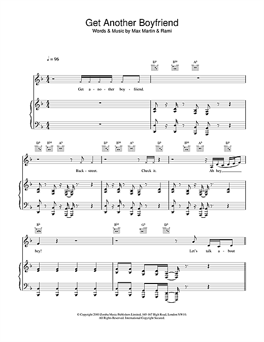 Backstreet Boys Get Another Boyfriend sheet music notes and chords. Download Printable PDF.