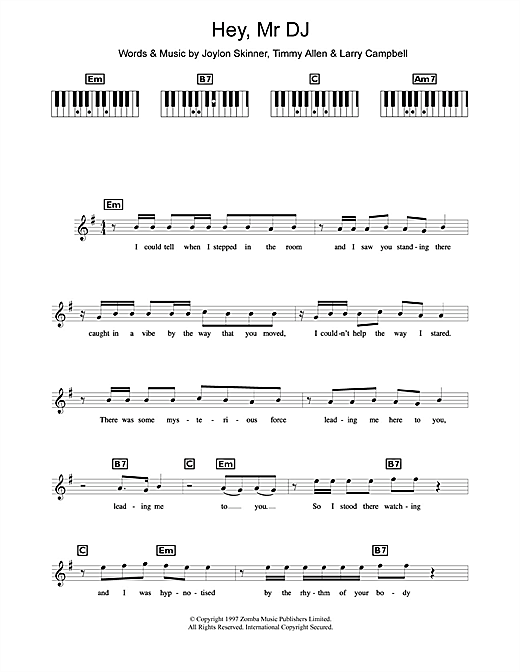 Backstreet Boys Hey, Mr DJ sheet music notes and chords. Download Printable PDF.