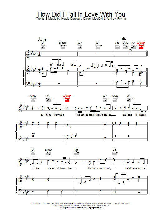 Backstreet Boys How Did I Fall In Love With You sheet music notes and chords. Download Printable PDF.