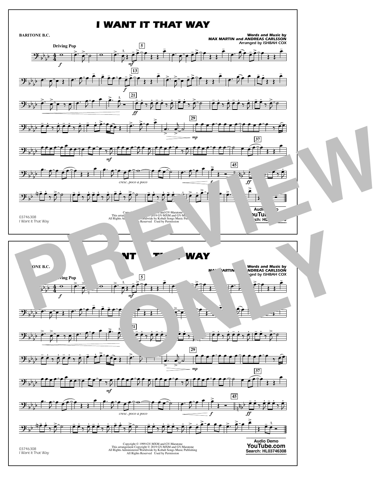 Learn to play Backstreet Boys I Want It That Way (arr. Ishbah Cox) - Baritone B.C. sheet music for Marching Band in minutes. Backstreet Boys I Want It That Way (arr. Ishbah Cox) - Baritone B.C. sheet music notes and chords. Download Printable PDF.