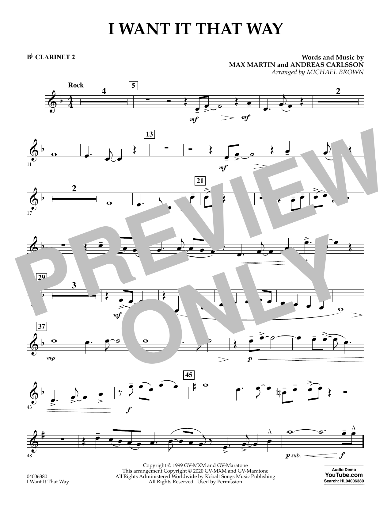 Backstreet Boys I Want It That Way Arr Michael Brown Clarinet 2 Sheet Music Notes Chords Download Printable Pdf Score Backstreet Boys I Want It That Way Arr Michael Brown Clarinet 2 Sheet Music Notes Chords Download Printable Pdf Score