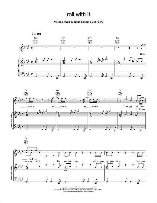 Backstreet Boys Roll With It sheet music notes and chords. Download Printable PDF.