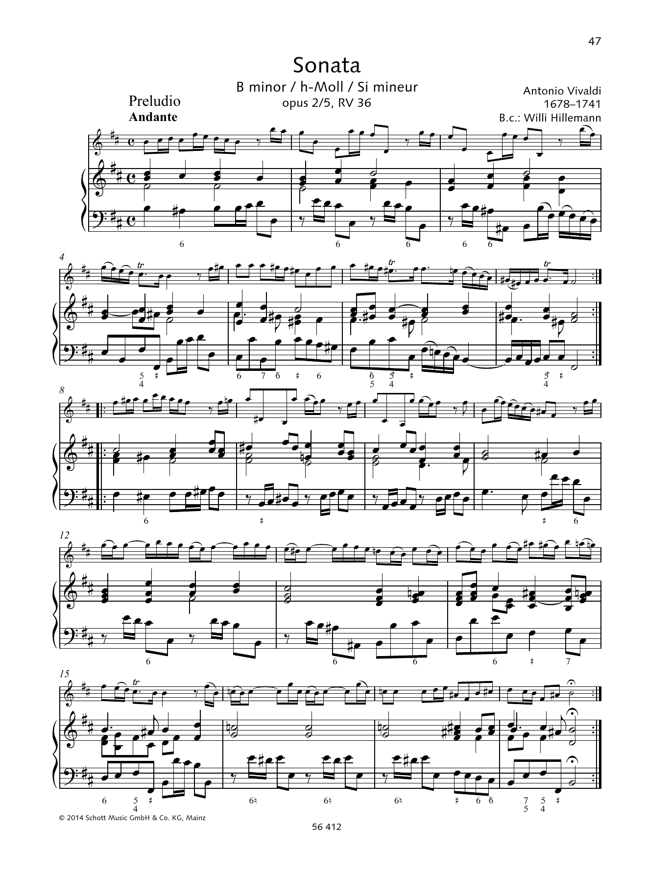 Learn to play Baldassare Galuppi Sonata B Minor sheet music for String Solo in minutes. Price: 4.4900$ Baldassare Galuppi Sonata B Minor sheet music notes and chords arranged for String Solo