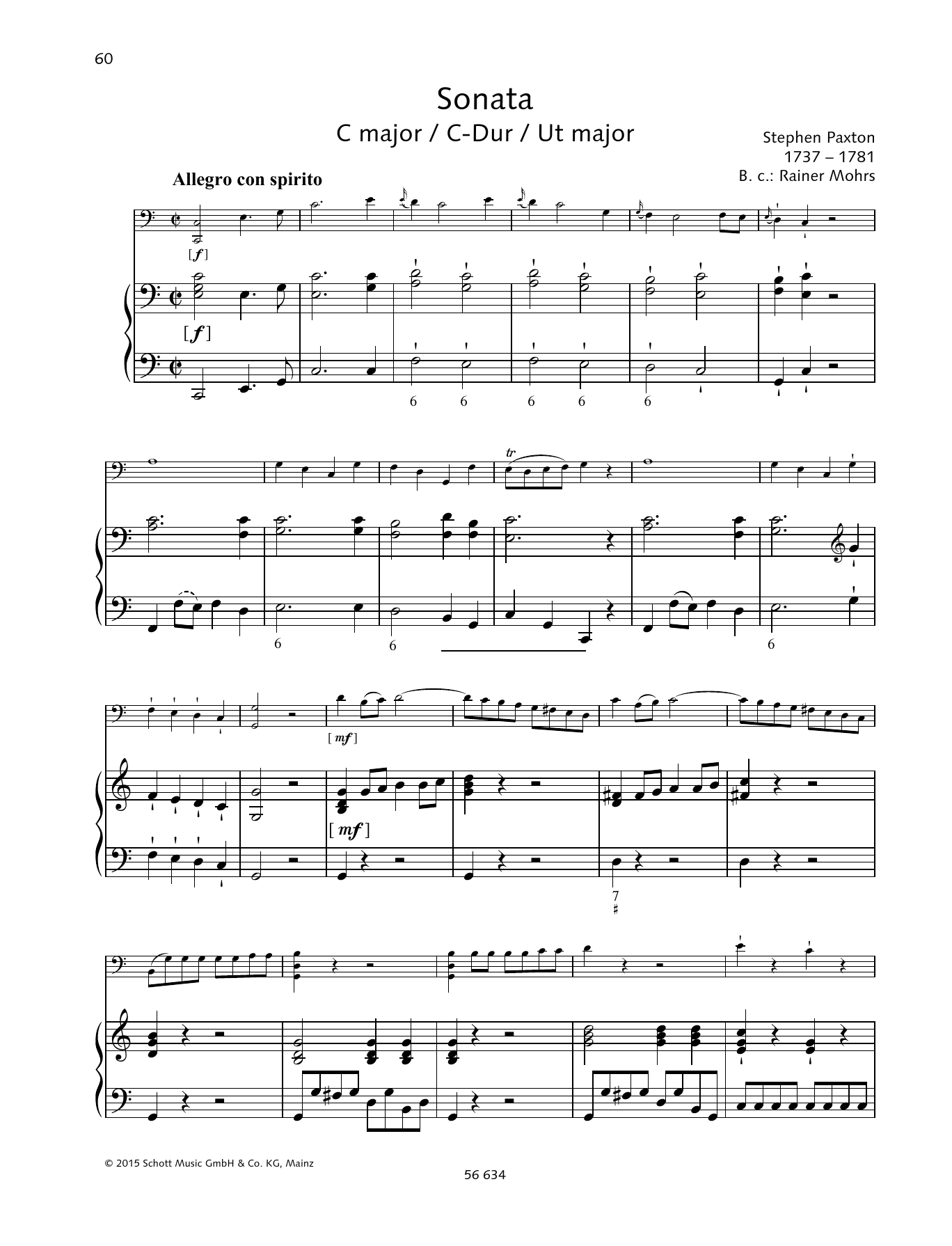 Baldassare Galuppi Sonata C Major sheet music notes and chords. Download Printable PDF.