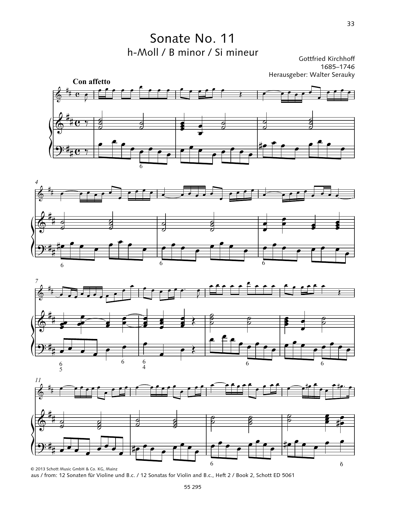 Baldassare Galuppi Sonata No. 11 sheet music notes and chords. Download Printable PDF.