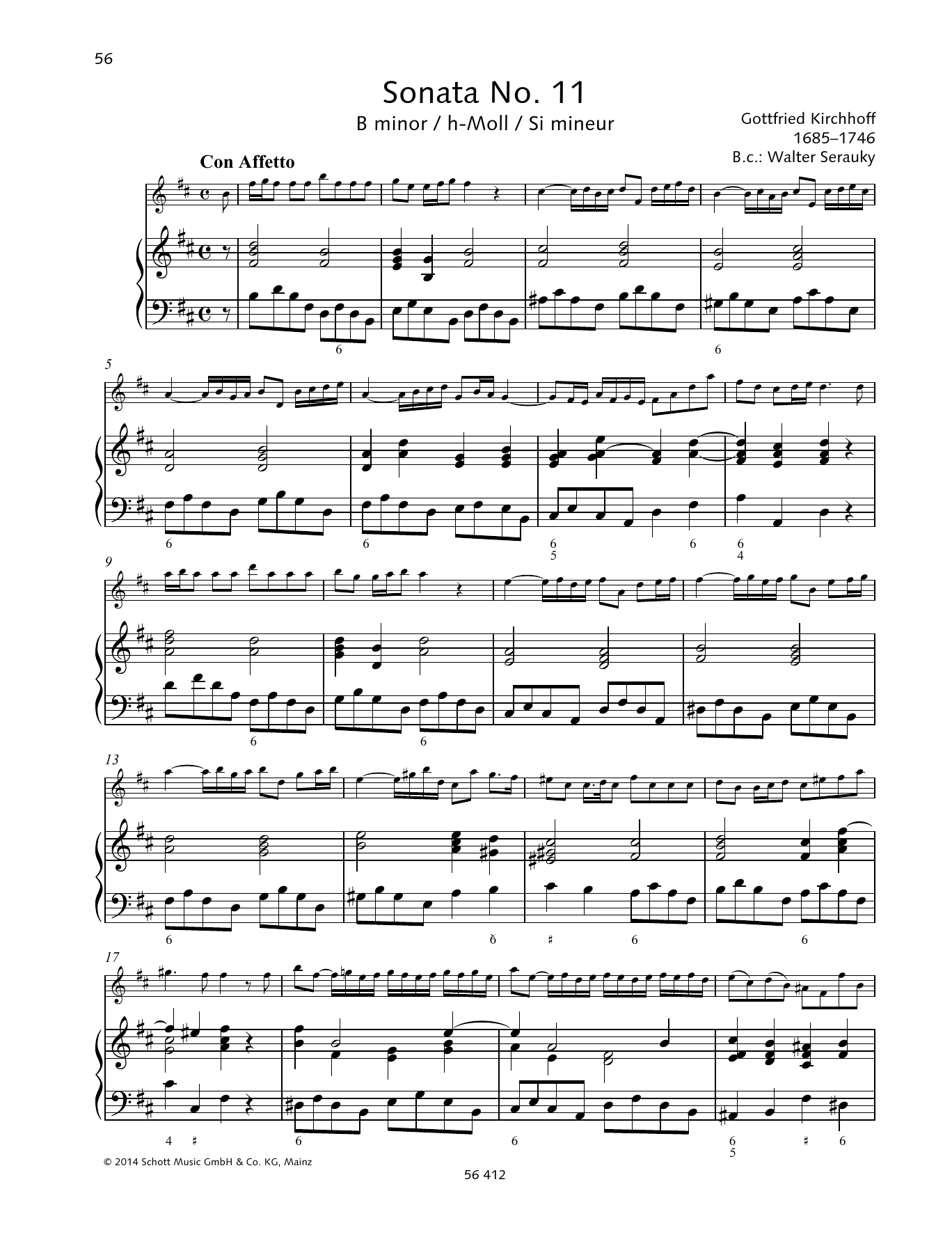 Learn to play Baldassare Galuppi Sonata No. 11 B minor sheet music for String Solo in minutes. Price: 5.9900$ Baldassare Galuppi Sonata No. 11 B minor sheet music notes and chords arranged for String Solo