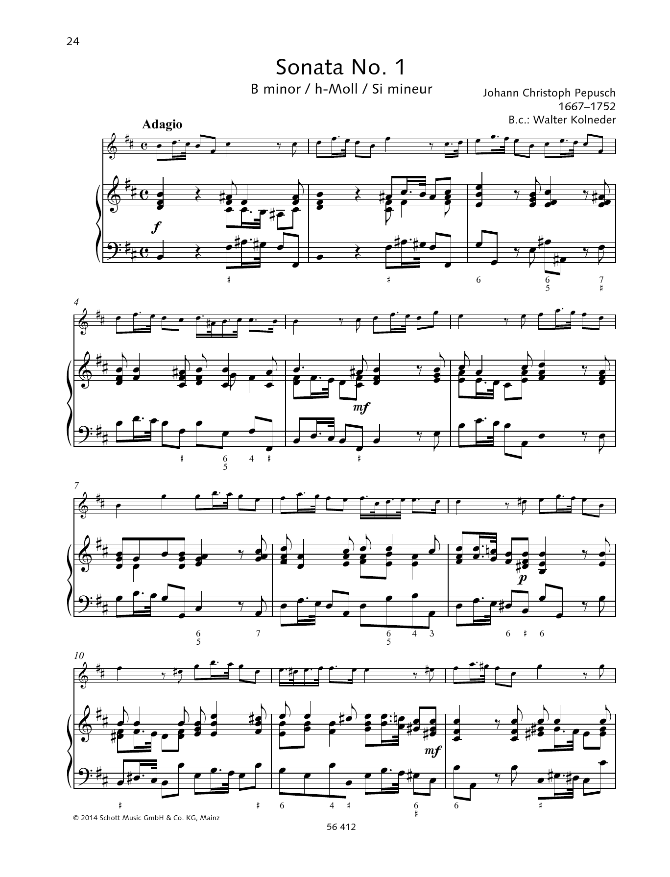 Learn to play Baldassare Galuppi Sonata No. 1 B minor sheet music for String Solo in minutes. Price: 4.4900$ Baldassare Galuppi Sonata No. 1 B minor sheet music notes and chords arranged for String Solo