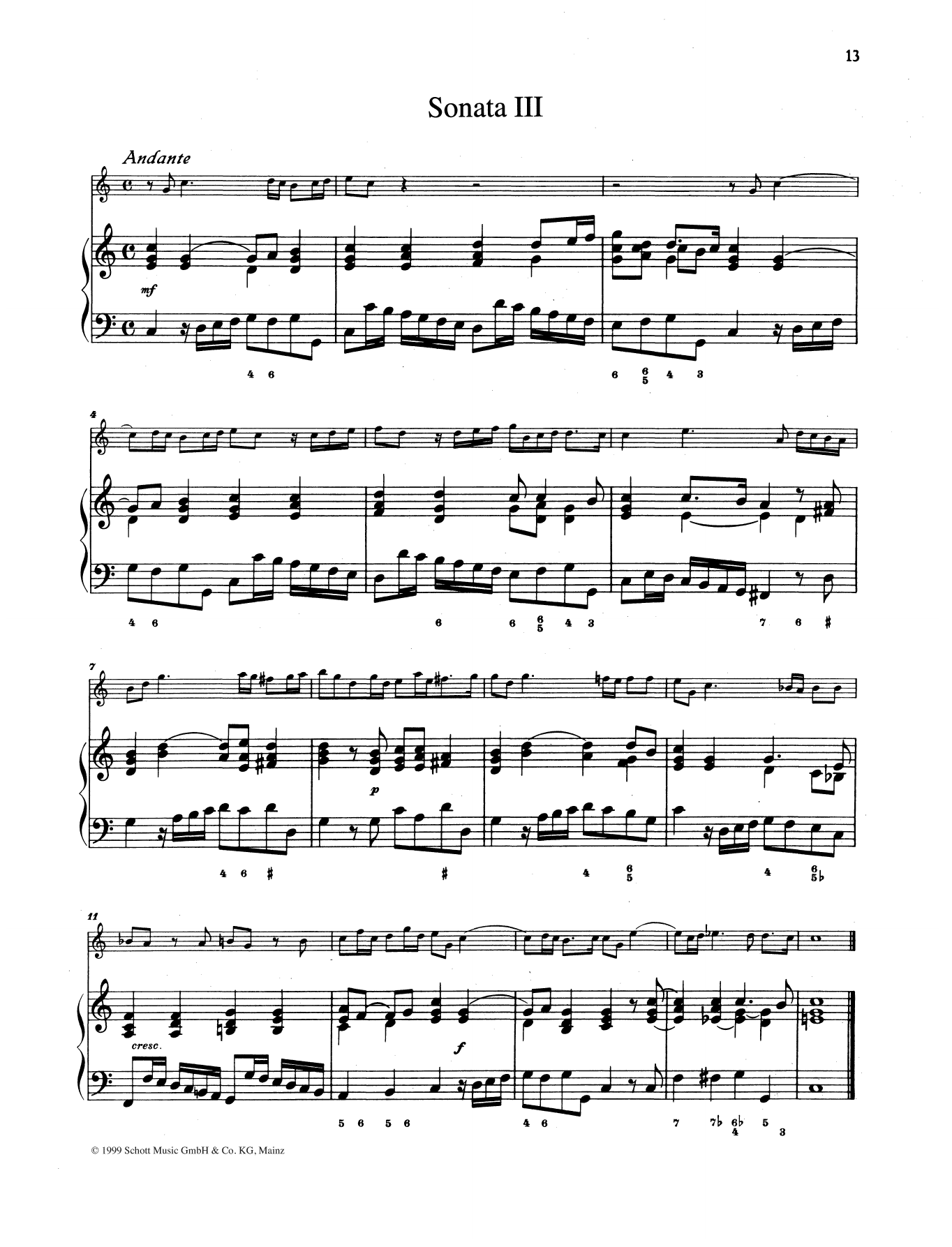 Baldassare Galuppi Sonata No. 3 sheet music notes and chords. Download Printable PDF.