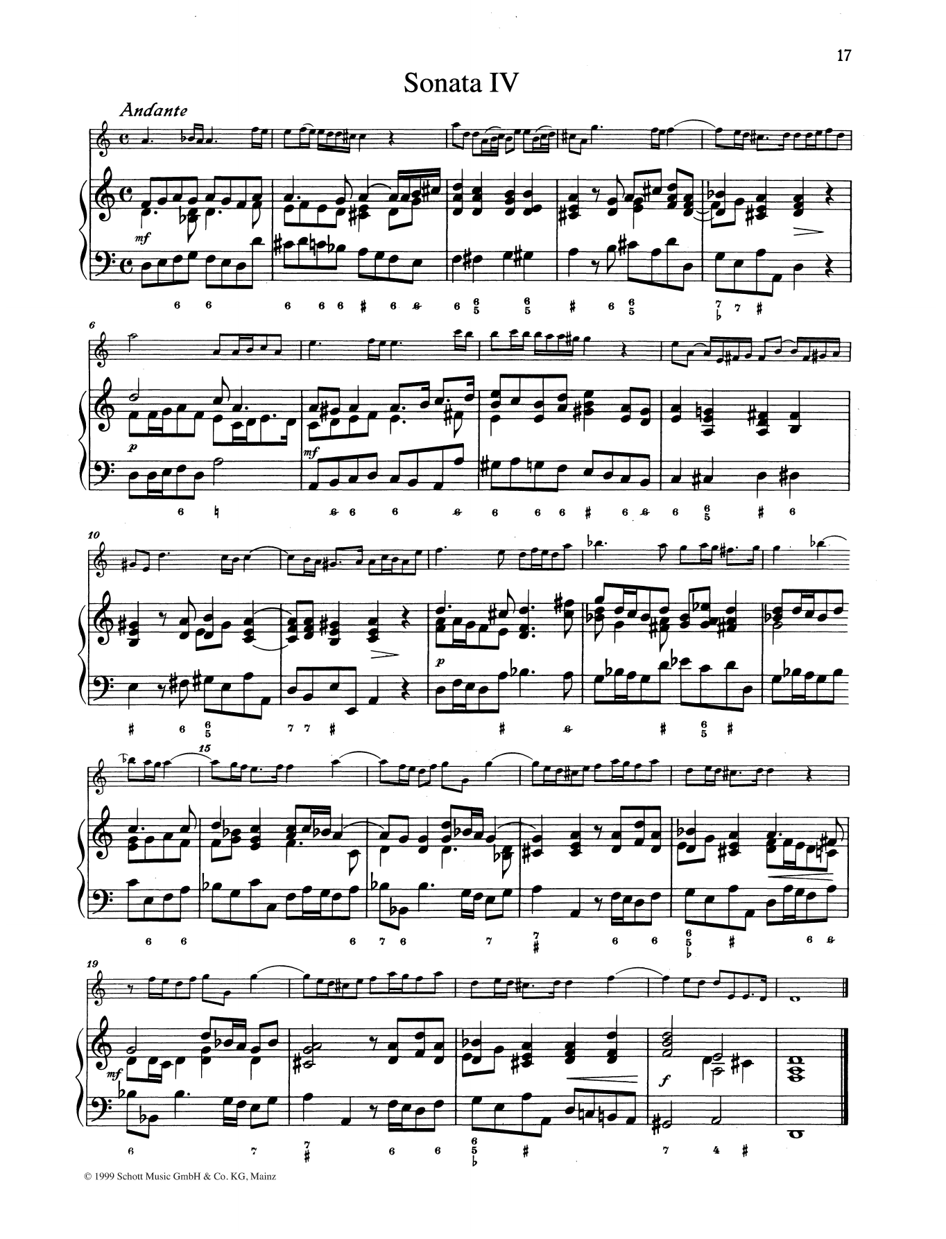 Baldassare Galuppi Sonata No. 4 sheet music notes and chords. Download Printable PDF.