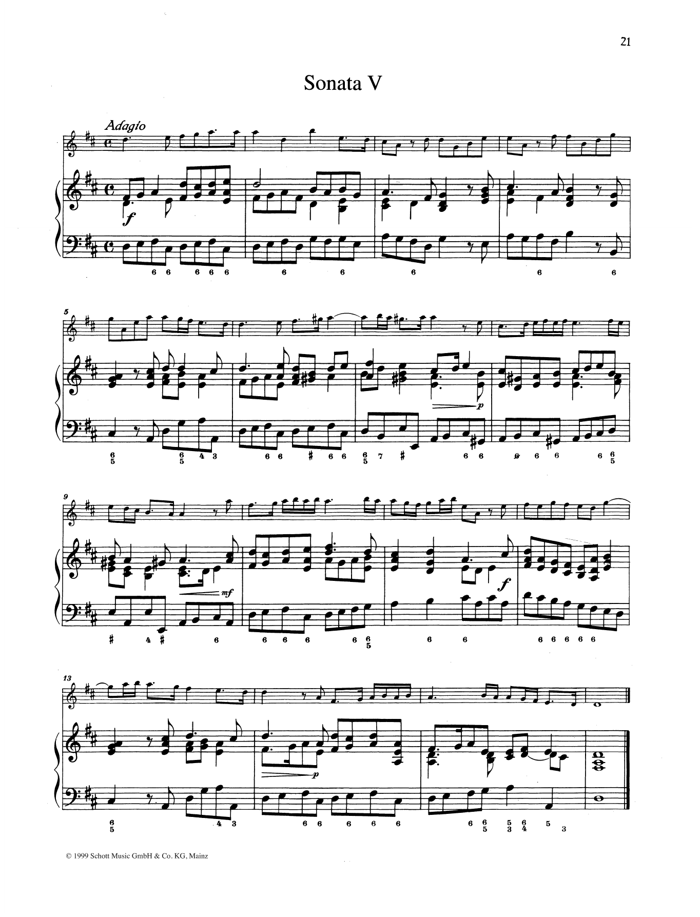 Baldassare Galuppi Sonata No. 5 sheet music notes and chords. Download Printable PDF.