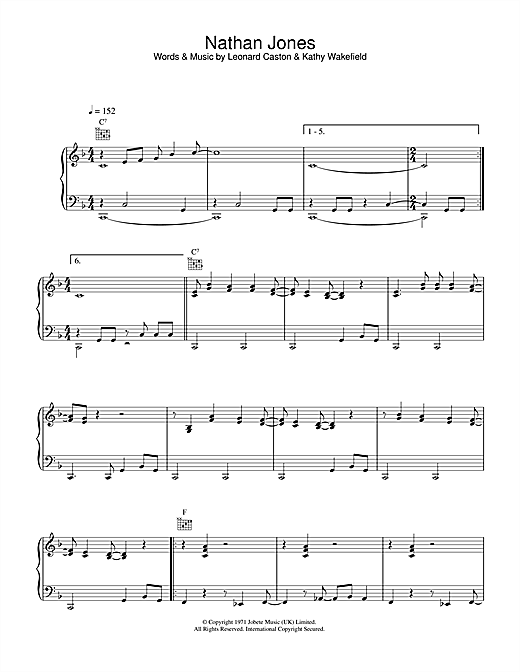 Bananarama Nathan Jones sheet music notes and chords. Download Printable PDF.