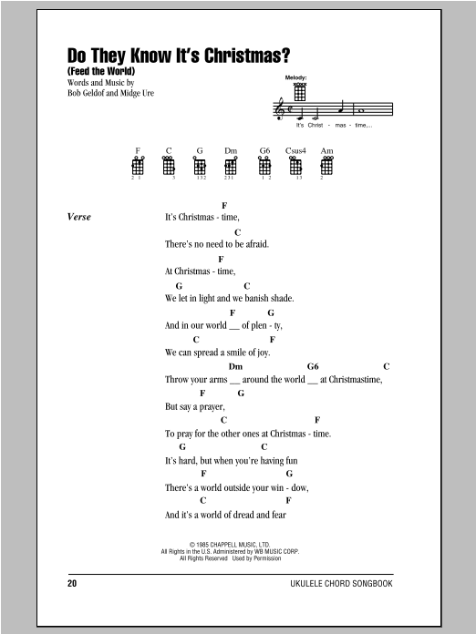 Band Aid Do They Know It S Christmas Feed The World Sheet Music Pdf Notes Chords Christmas Score Flute Solo Download Printable Sku