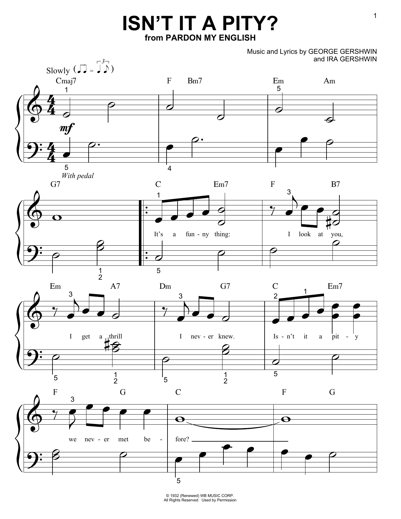 Barbra Streisand Isn't It A Pity? sheet music notes and chords. Download Printable PDF.