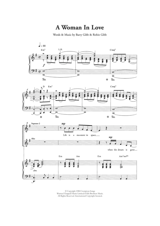 Barbra Streisand A Woman In Love (arr. Berty Rice) sheet music notes and chords. Download Printable PDF.