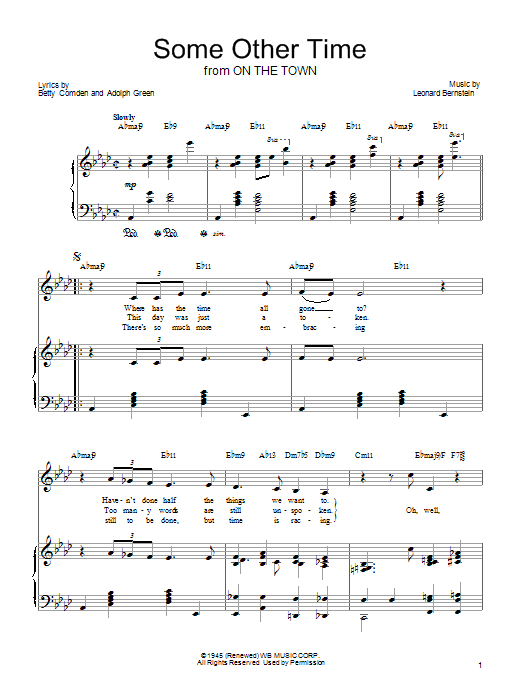 Barbra Streisand Some Other Time sheet music notes and chords. Download Printable PDF.