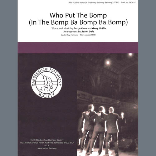 Barry Mann Who Put The Bomp (In The Bomp Ba Bomp Ba Bomp) (arr. Aaron Dale) Profile Image
