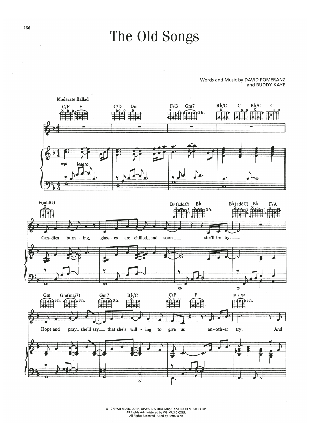 Barry Manilow The Old Songs sheet music notes and chords. Download Printable PDF.