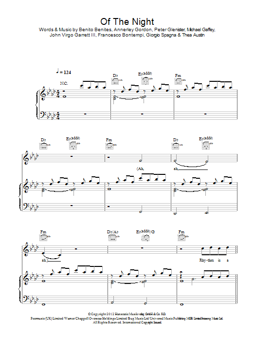 Bastille Of The Night sheet music notes and chords. Download Printable PDF.