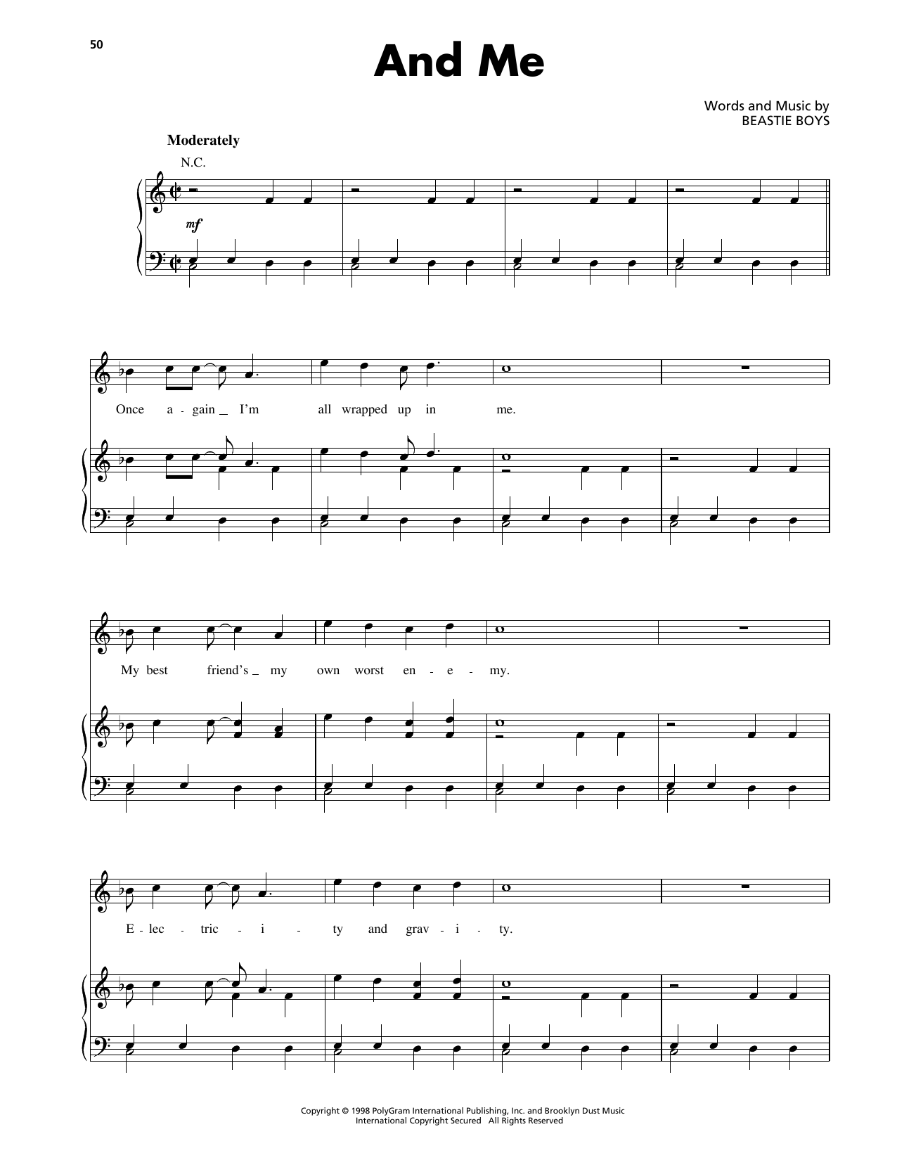 Beastie Boys And Me sheet music notes and chords. Download Printable PDF.