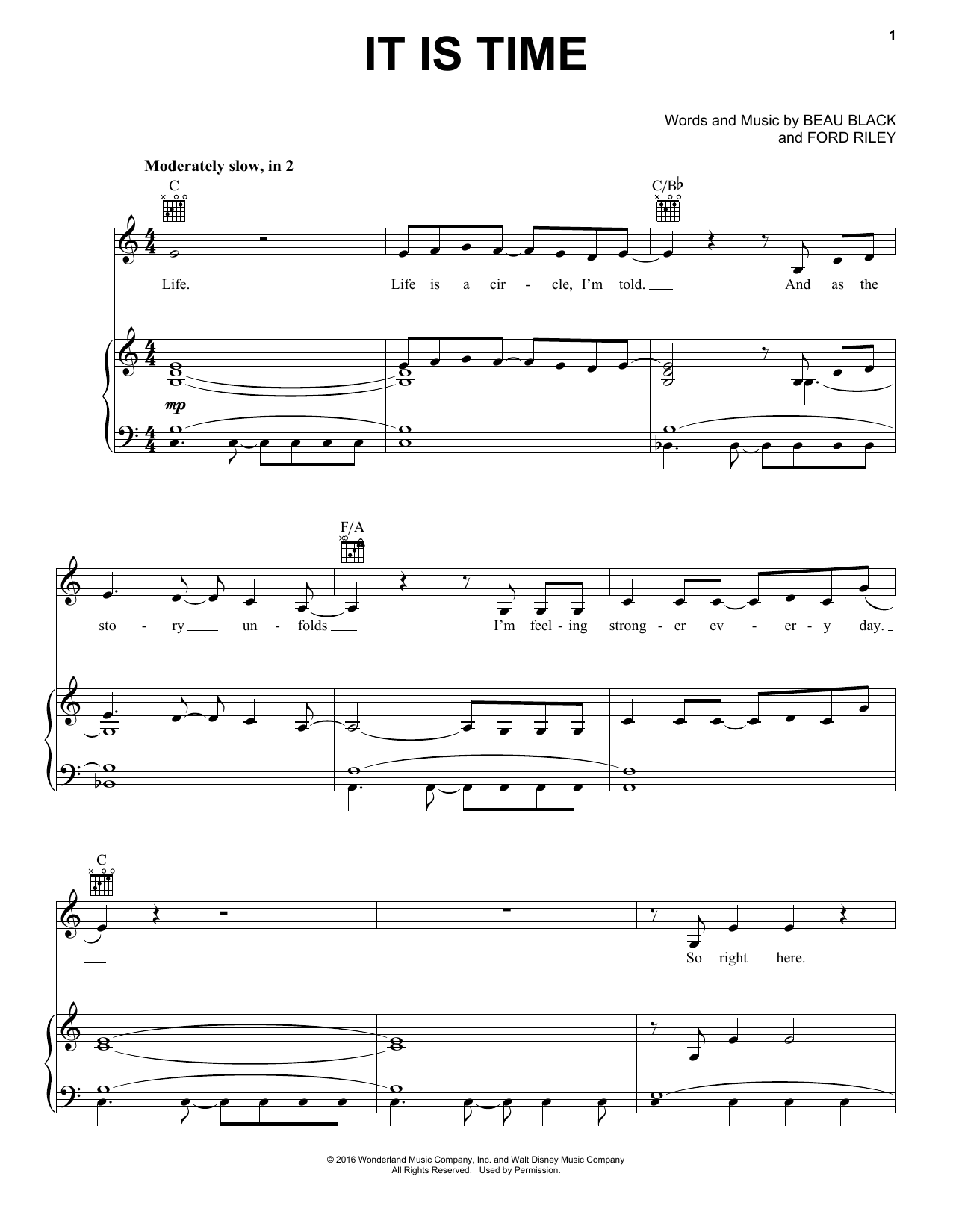 Beau Black It Is Time sheet music notes and chords. Download Printable PDF.