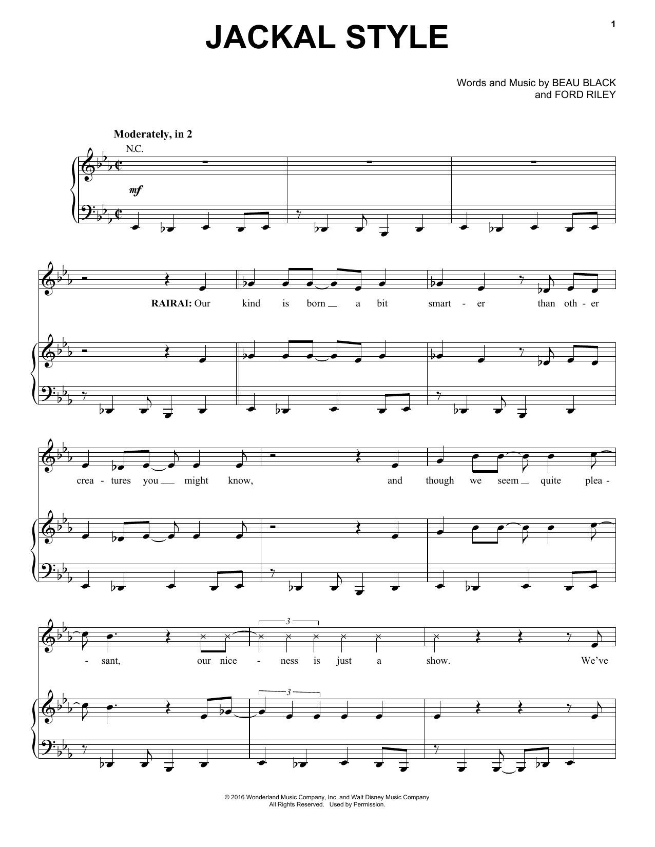 Beau Black Jackal Style sheet music notes and chords. Download Printable PDF.