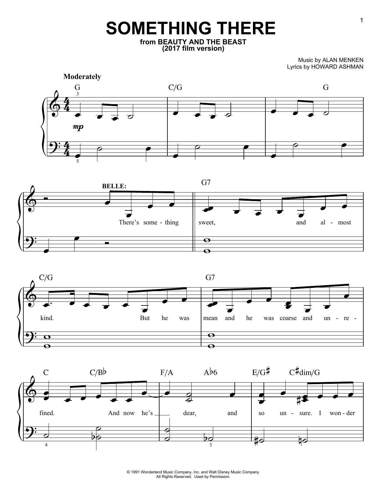 Learn to play Beauty and the Beast Cast Something There (from Beauty And The Beast) sheet music for Easy Piano in minutes. Price: 6.9900$ Beauty and the Beast Cast Something There (from Beauty And The Beast) sheet music notes and chords arranged for Easy Piano