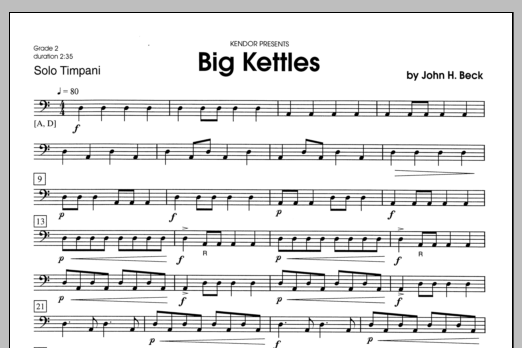 Beck Big Kettles sheet music notes and chords. Download Printable PDF.