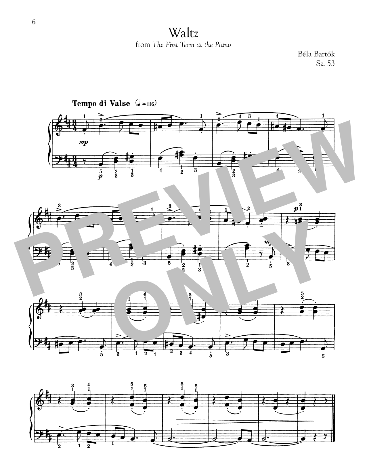 Learn to play Bela Bartok Waltz sheet music for Piano Solo in minutes. Bela Bartok Waltz sheet music notes and chords