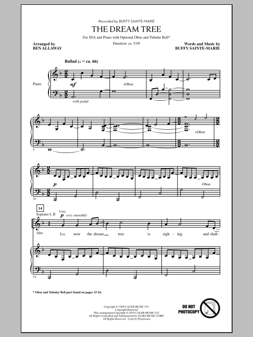 Ben Allaway The Dream Tree sheet music notes and chords. Download Printable PDF.