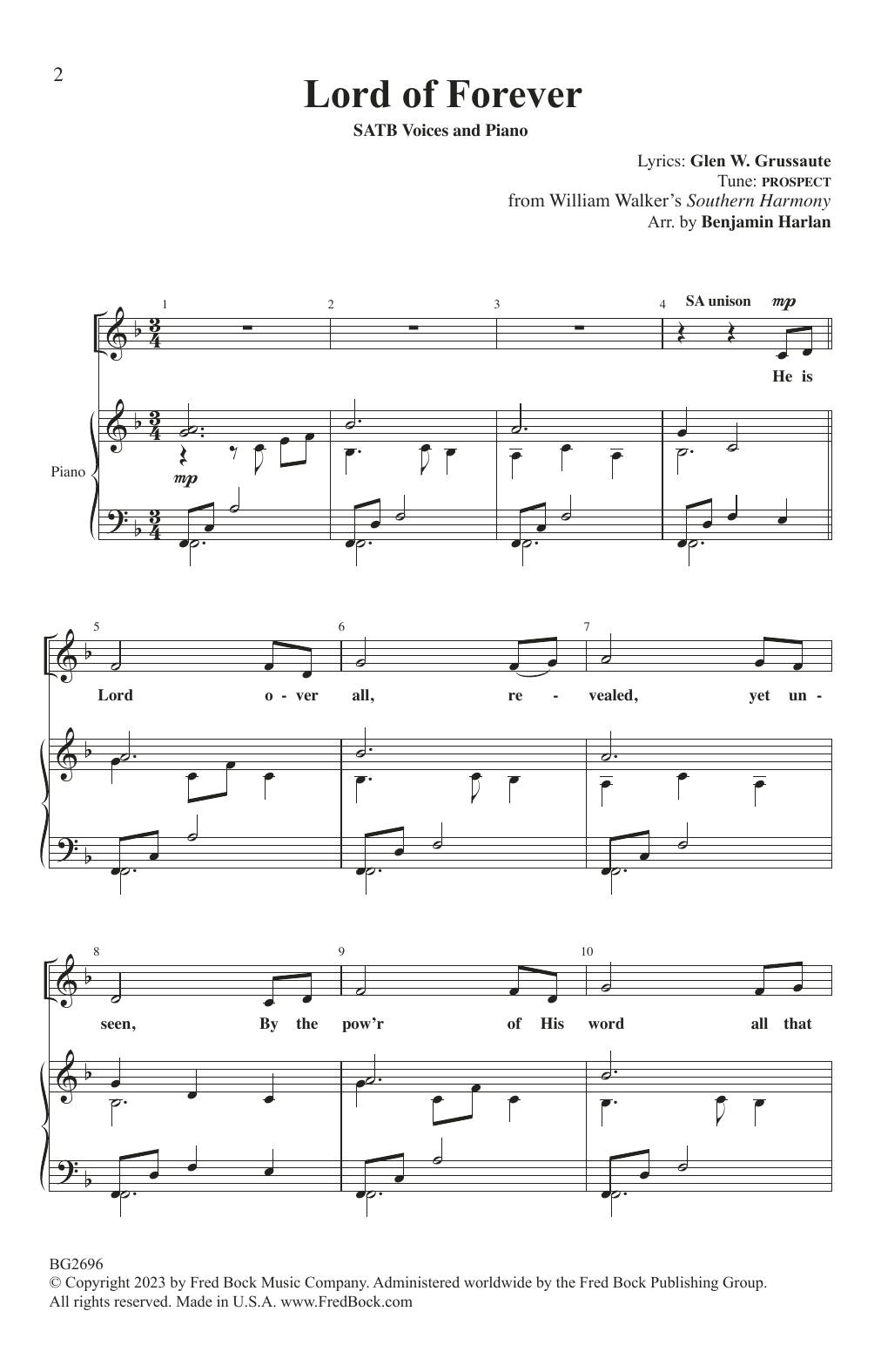 Learn to play Benjamin Harlan Lord of Forever sheet music for SATB Choir in minutes. Price: 3.9900$ Benjamin Harlan Lord of Forever sheet music notes and chords arranged for SATB Choir