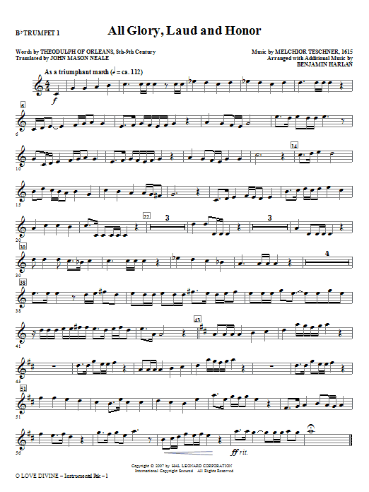 Learn to play Benjamin Harlan O Love Divine - Bb Trumpet 1 sheet music for Choir Instrumental Pak in minutes. Benjamin Harlan O Love Divine - Bb Trumpet 1 sheet music notes and chords. Download Printable PDF.