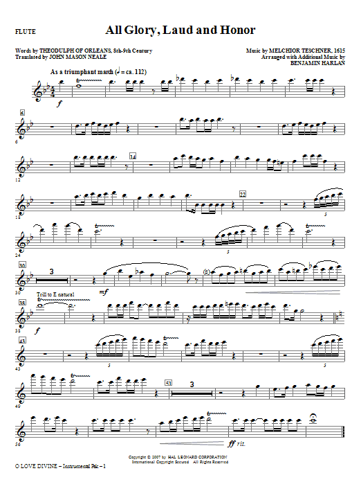 Learn to play Benjamin Harlan O Love Divine - Flute sheet music for Choir Instrumental Pak in minutes. Benjamin Harlan O Love Divine - Flute sheet music notes and chords. Download Printable PDF.
