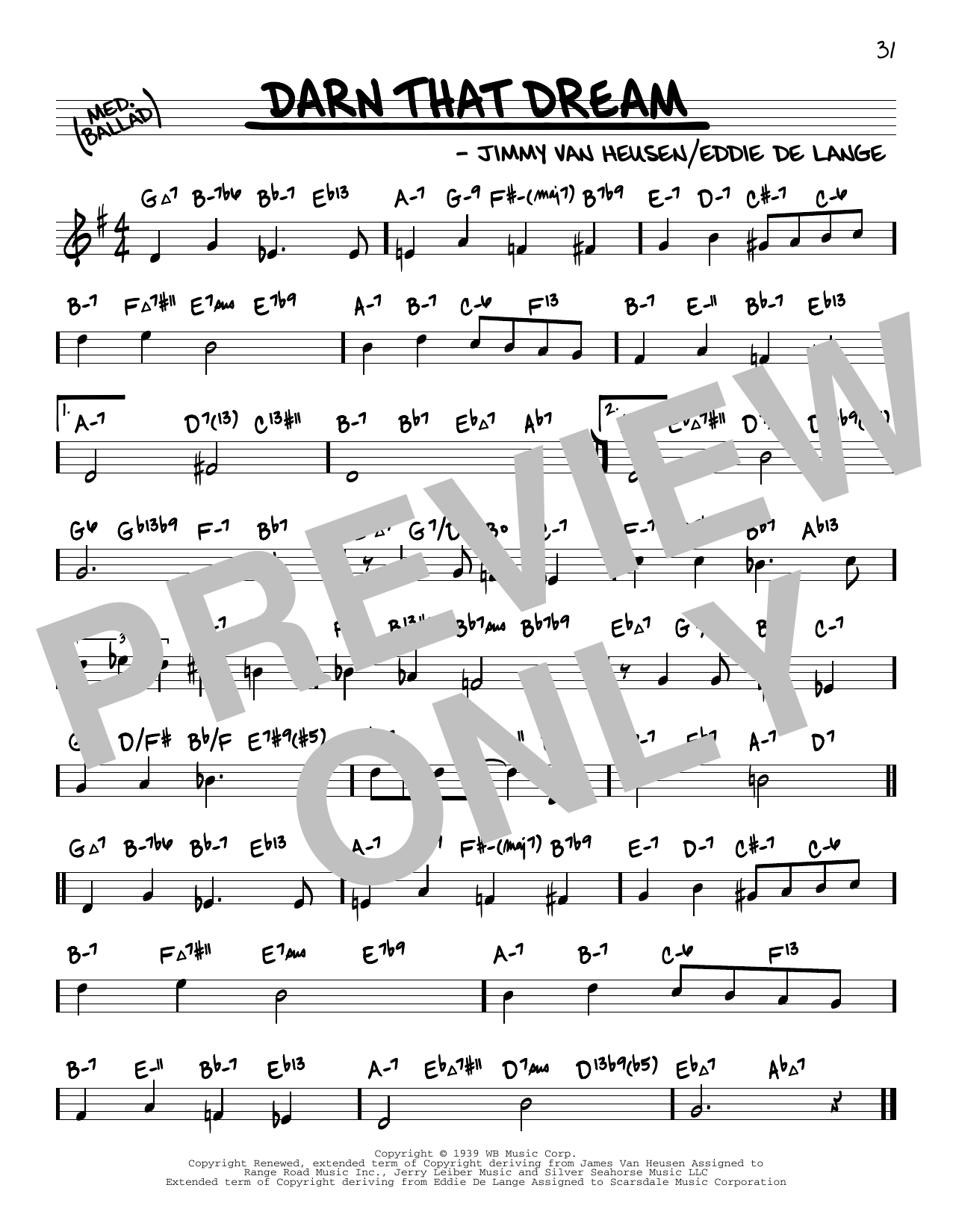 Benny Goodman Darn That Dream Arr David Hazeltine Sheet Music Download Printable Pdf 9115