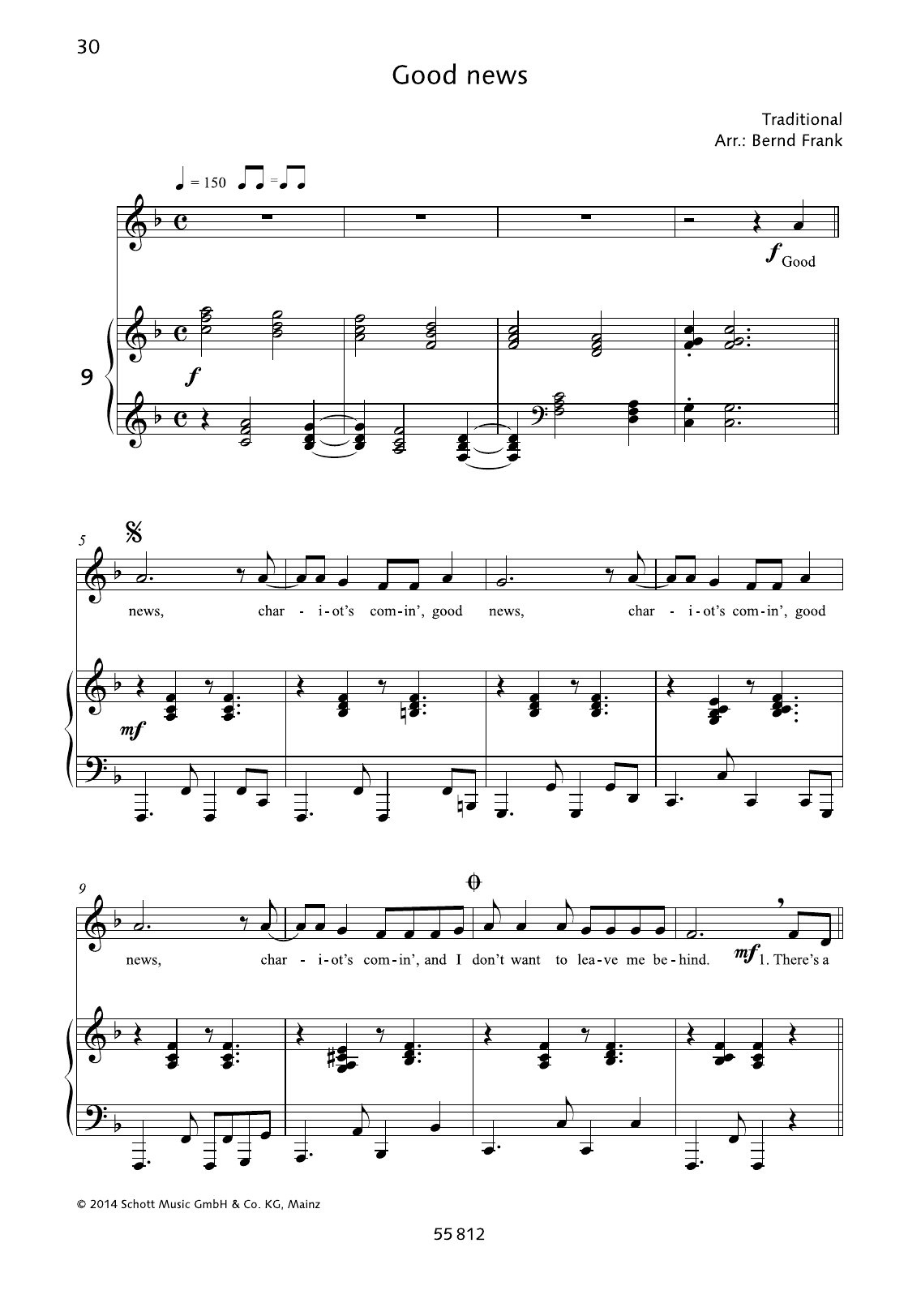 Bernd Frank Good News sheet music notes and chords. Download Printable PDF.