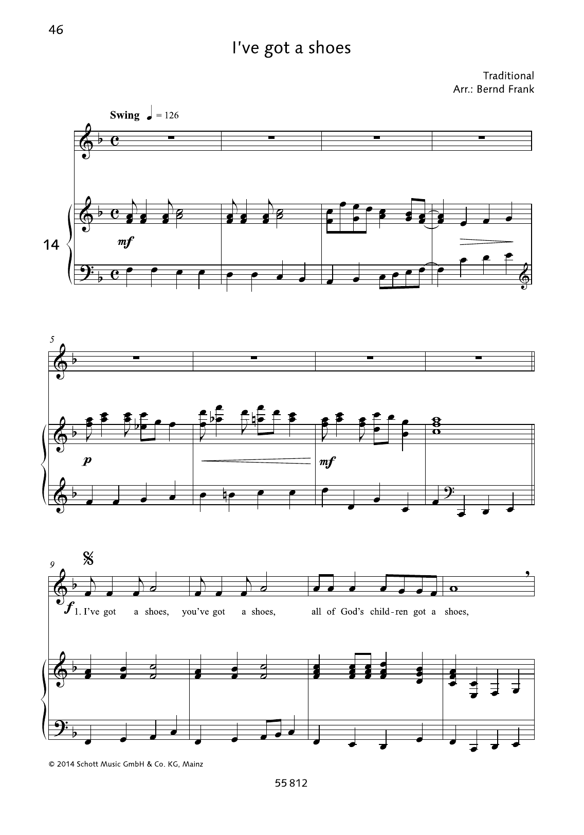 Learn to play Bernd Frank I've got a shoes sheet music for Piano & Vocal in minutes. Price: 6.9900$ Bernd Frank I've got a shoes sheet music notes and chords arranged for Piano & Vocal