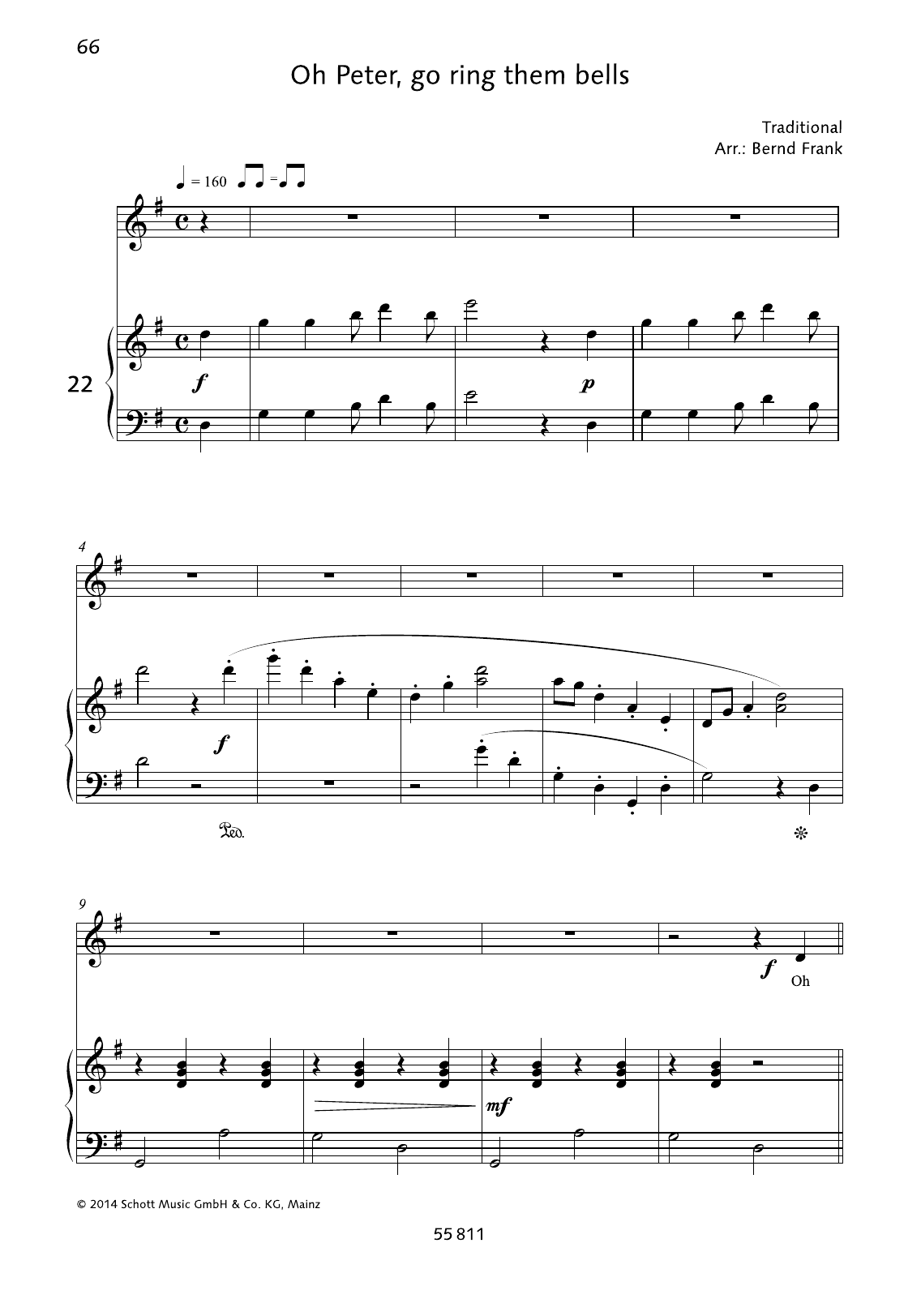 Bernd Frank Oh Peter, go ring them bells sheet music notes and chords. Download Printable PDF.
