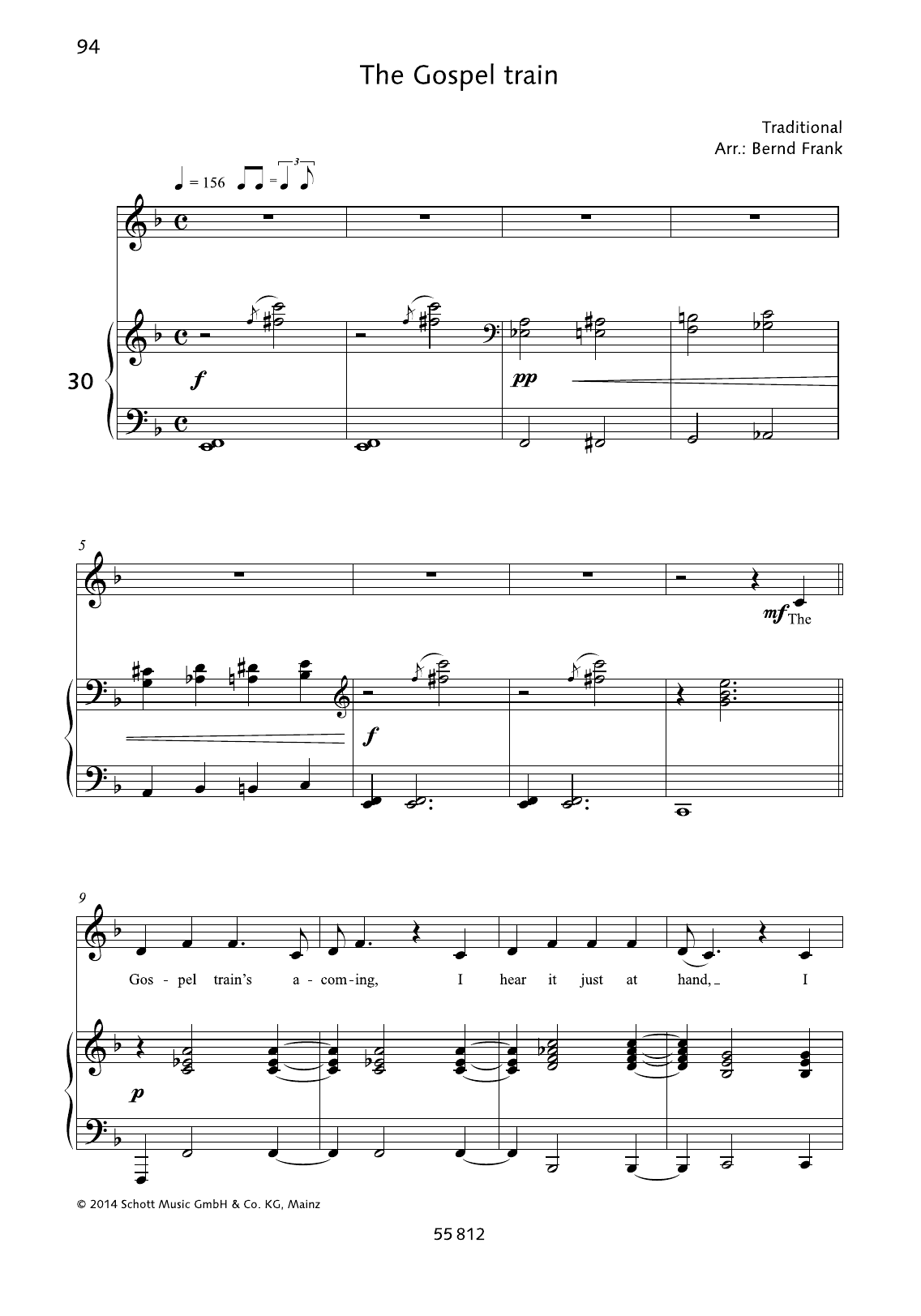 Bernd Frank The Gospel Train sheet music notes and chords. Download Printable PDF.