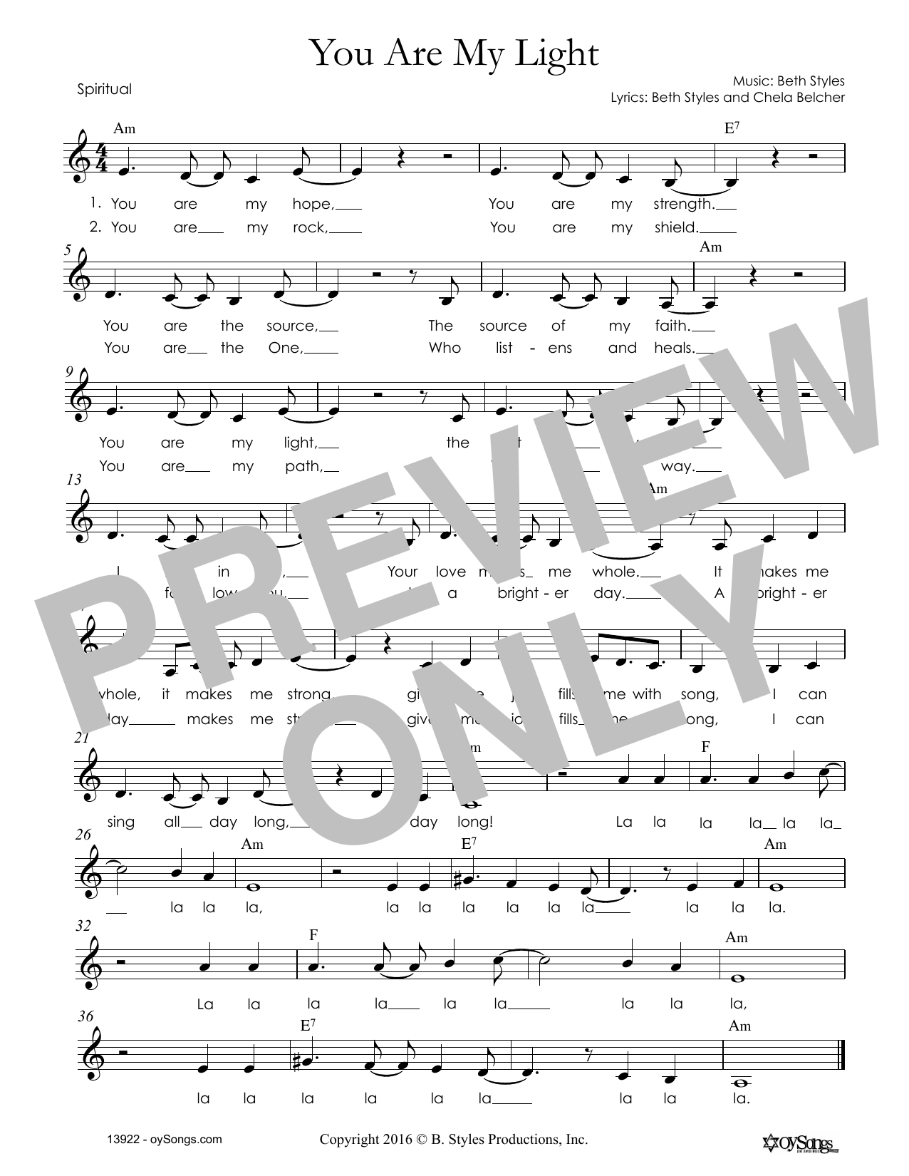 Learn to play Beth Styles You Are My Light sheet music for Lead Sheet / Fake Book in minutes. Price: 5.9900$ Beth Styles You Are My Light sheet music notes and chords arranged for Lead Sheet / Fake Book