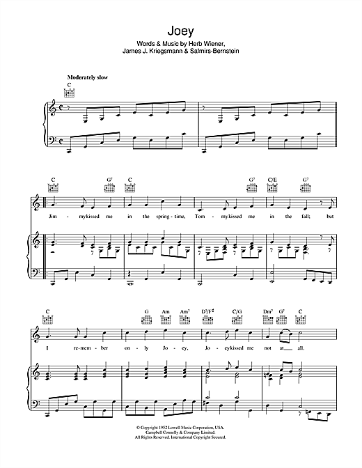 Betty Madigan Joey sheet music notes and chords. Download Printable PDF.