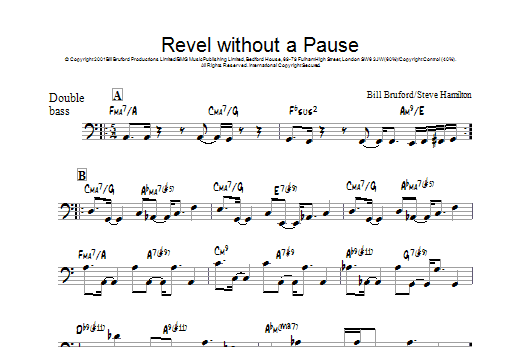 Bill Bruford Revel Without A Pause sheet music notes and chords. Download Printable PDF.