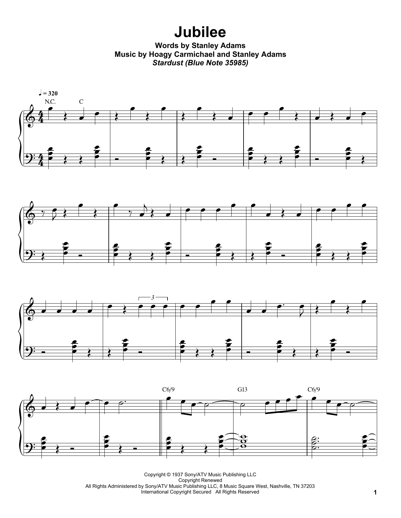 Bill Charlap Jubilee sheet music notes and chords. Download Printable PDF.