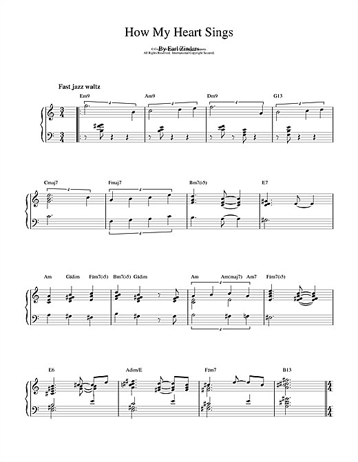 Learn to play Bill Evans How My Heart Sings sheet music for Real Book – Melody & Chords in minutes. Bill Evans How My Heart Sings sheet music notes and chords. Download Printable PDF.
