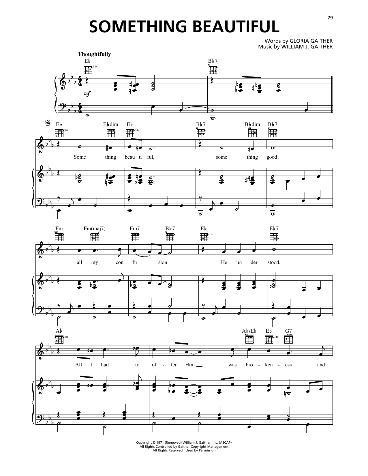 Bill Gaither Trio Something Beautiful sheet music notes and chords. Download Printable PDF.